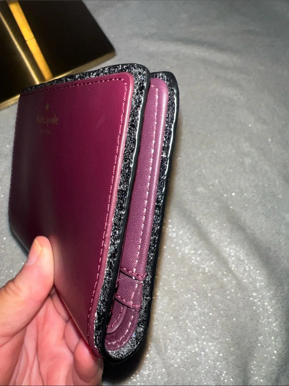 kate spade wallet in deep plum . EUC